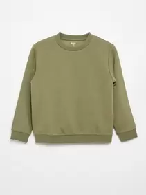 Effen sweater joggingstof met zachte, geruwde binnenzijde