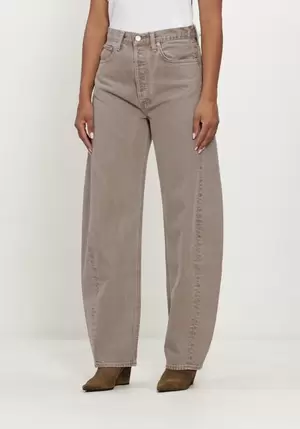 Taupe AGOLDE Barrel jeans LUNA PIECED JEAN IN CEDAR