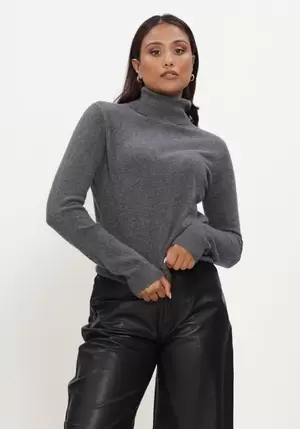 Donkergrijze ABSOLUT CASHMERE Trui THEMYS