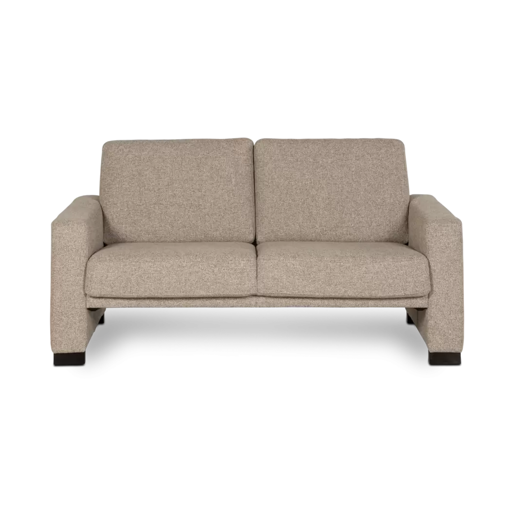 2,5 zitsbank Libris - arm B3 - lage rug - stof Cayenne Bruin - hoogwaardig zitcomfort