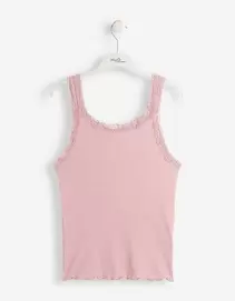 Tanktop - Met kant - Paars
