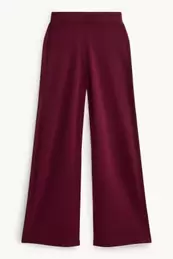 Broek van kasjmier - mid waist - straight leg