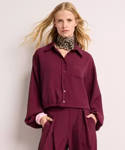 Blouse met open rug