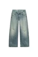 TRF DOUBLE WAISTBAND MID-WAIST JEANS