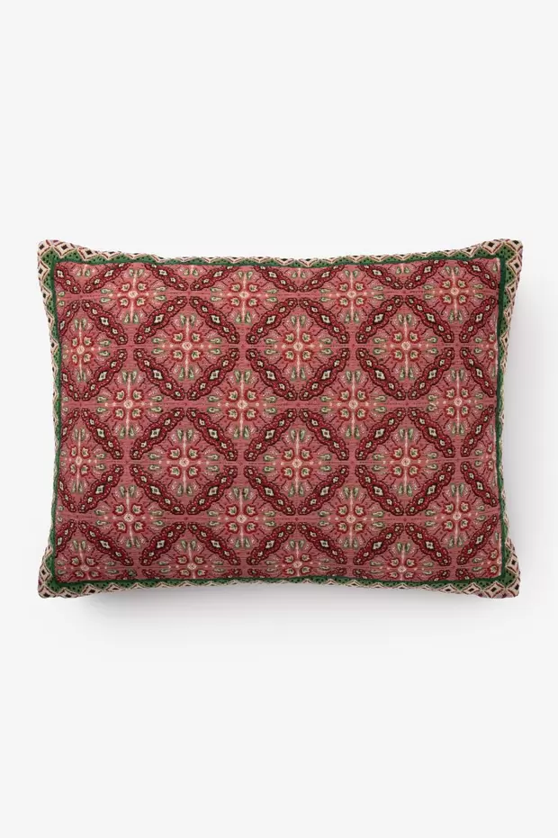Multicolour kussen met mozaïek print