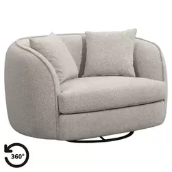 Draaibare Loveseat Enzio - stof Sirena - greige product