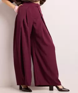 Wijde pantalon met plooien