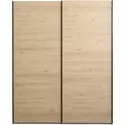 Schuifdeurkast Bergamo - eikenkleur - 221x178,5x66,6 cm product