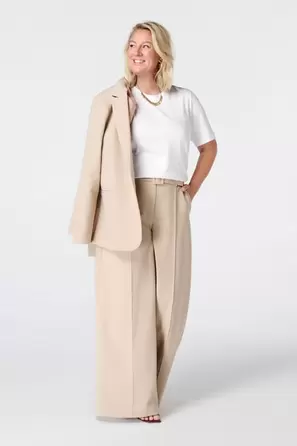 Wide leg pantalon met ceintuur
