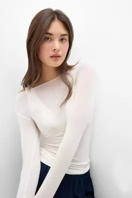 Boat Neck Modal Cashmere Ultralight Top