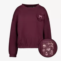 TwoDay meisjes sweater met backprint bordeauxrood