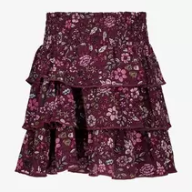 TwoDay meisjes rok met bloemenprint paars