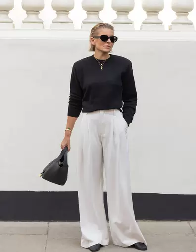 Wide Leg Broek Gebroken Wit By Lonneke