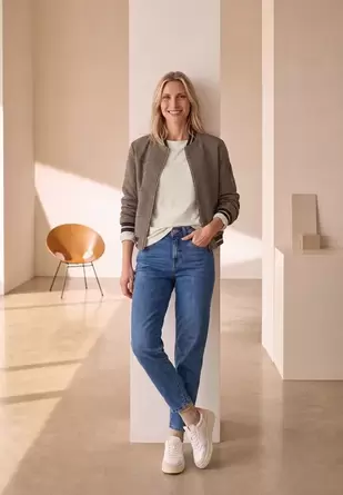 Basic shirt met boothals
