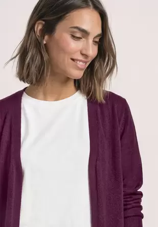 Open vest in effen kleur