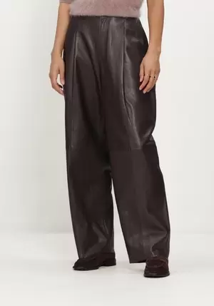 Bruine JANICE Wijde broek BARREL BALTI