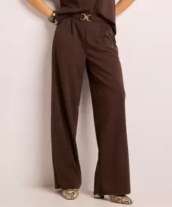 Straight fit broek met gesp