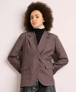 Blazer met geruit dessin