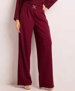 Straight fit broek met gesp