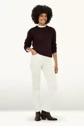 Corduroy broek - high waist - straight fit- LYCRA ®