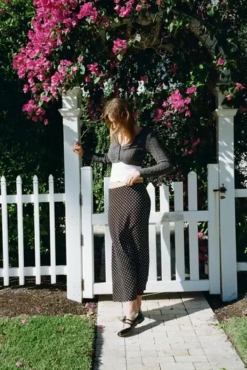 Product Name:Sephira Polka Dots Midi Skirt