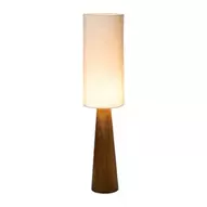 Vloerlamp hout met beige kap - bruin/beige - ø27x115 cm