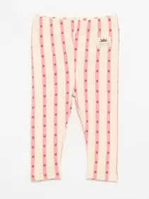 Gestreepte legging van ribtricot