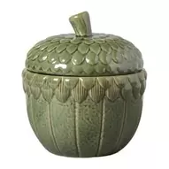 Deco pot eikeltje - groen - ø12.x6.5 cm