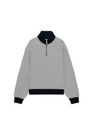 STRIPED ZIP SWEATSHIRT