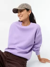 Effen sweater van warme joggingstof