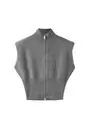 Gebreid vest met vulling en rits