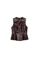 LEATHER EFFECT TOP WITH GOLDEN APPLIQUÉS
