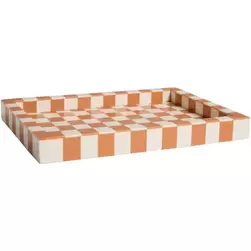 Tray Check - terra/off-white - 28x20 cm product