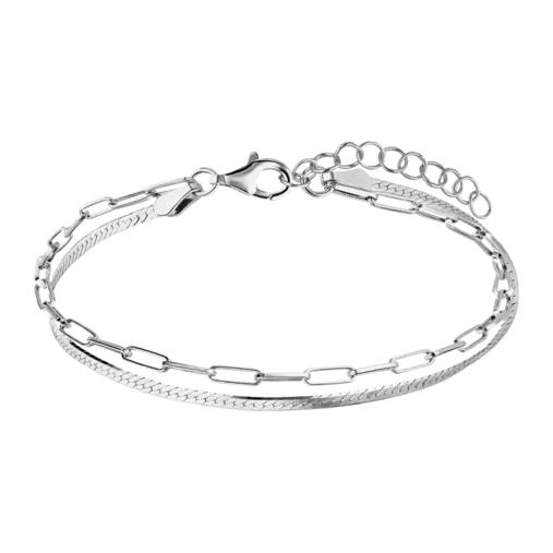 Zilveren armband dubbel