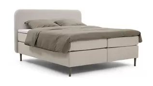 Boxspring Round vlak met gestoffeerd matras