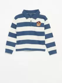 Gestreepte polo van katoenen jerseytricot