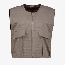 TwoDay dames gilet met print beige bruin