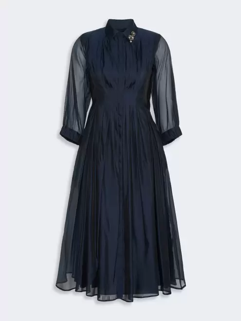 Organza shirt dress
