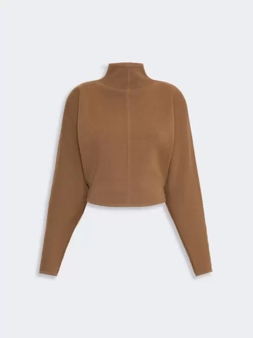 Wool and cashmere cropped jumper