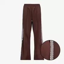 TwoDay dames broek met kanten biezen bruin