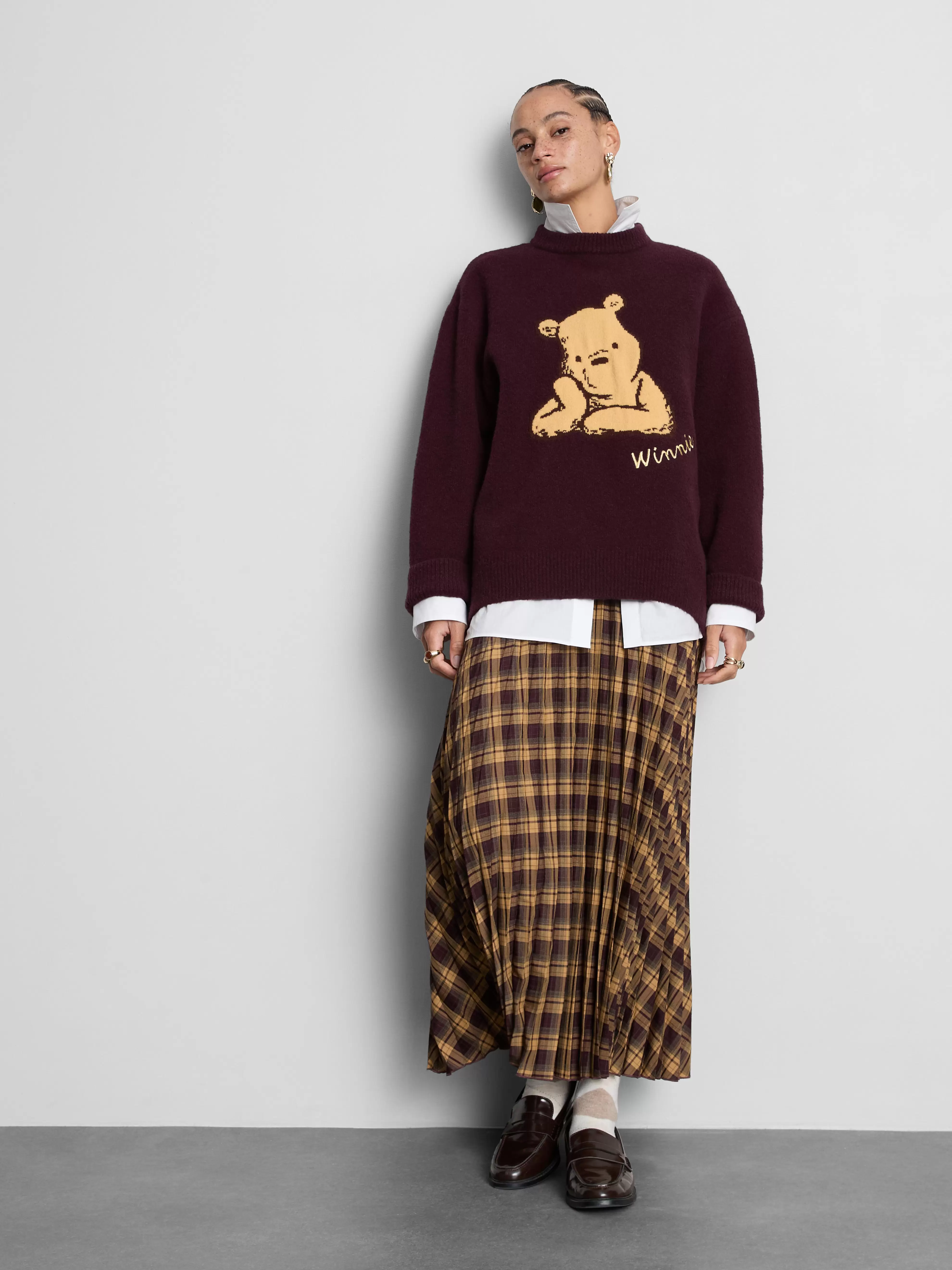 Gebreide oversized trui Disney's Winnie de Poeh