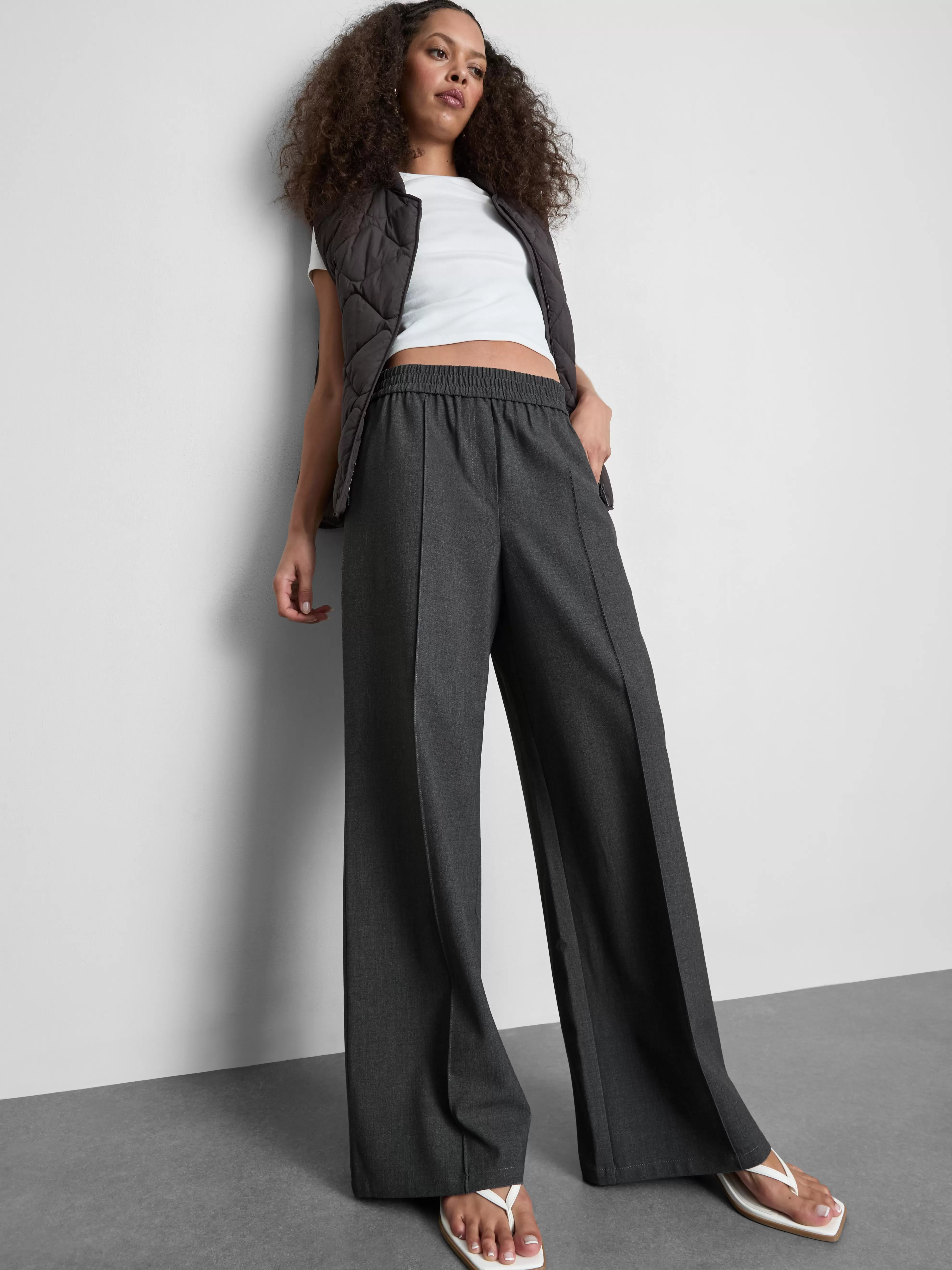 Chique joggingbroek met wijde pijpen