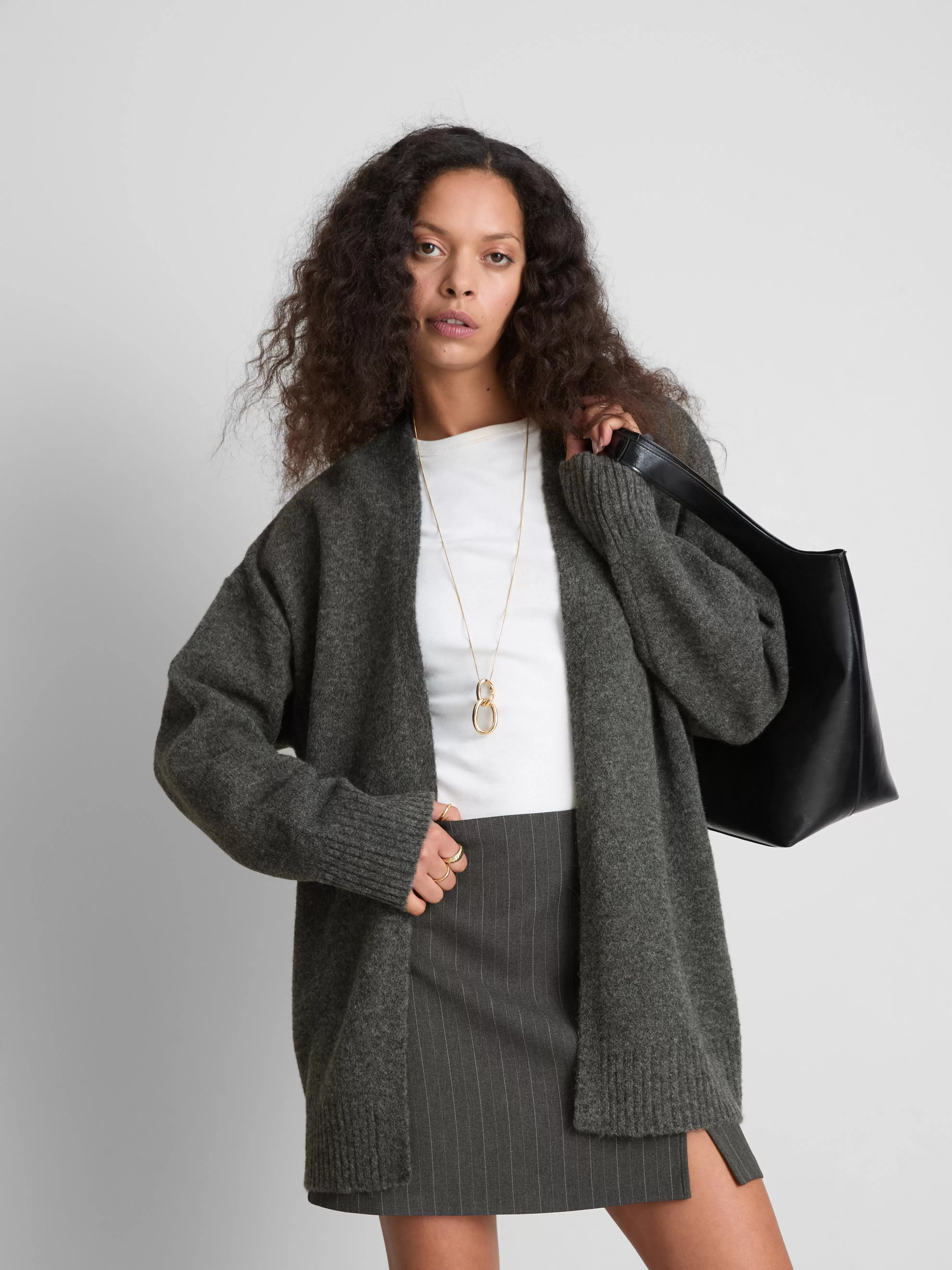 Klassiek relaxed gebreid vest