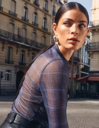 Mesh Top Blauw