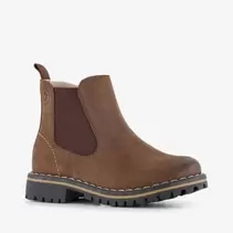 Stap leren jongens Chelsea boots bruin