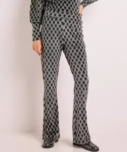 Velvet broek met print