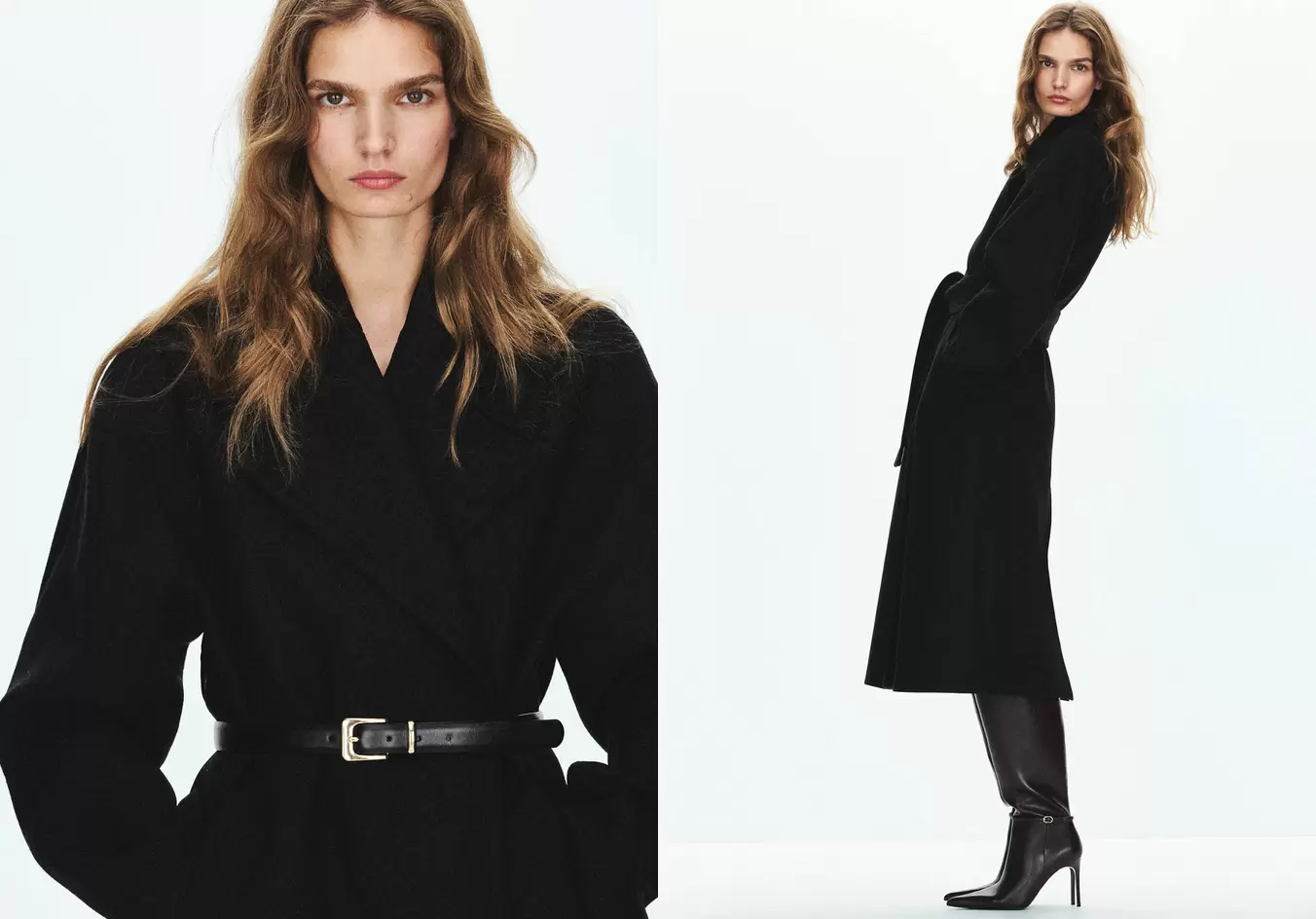 Manteco wool coat with belt