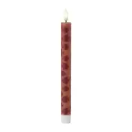 LED dinerkaars vogel - rood/bruin - 2.2x24.5 cm
