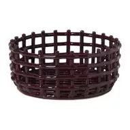 Mand keramiek - bordeaux rood - ø26x11.5 cm
