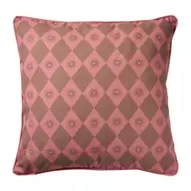 Kussen wyber - bruin/rood - 45x45 cm